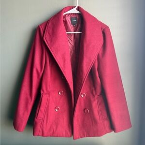 Cherry Red Women's Peacoat